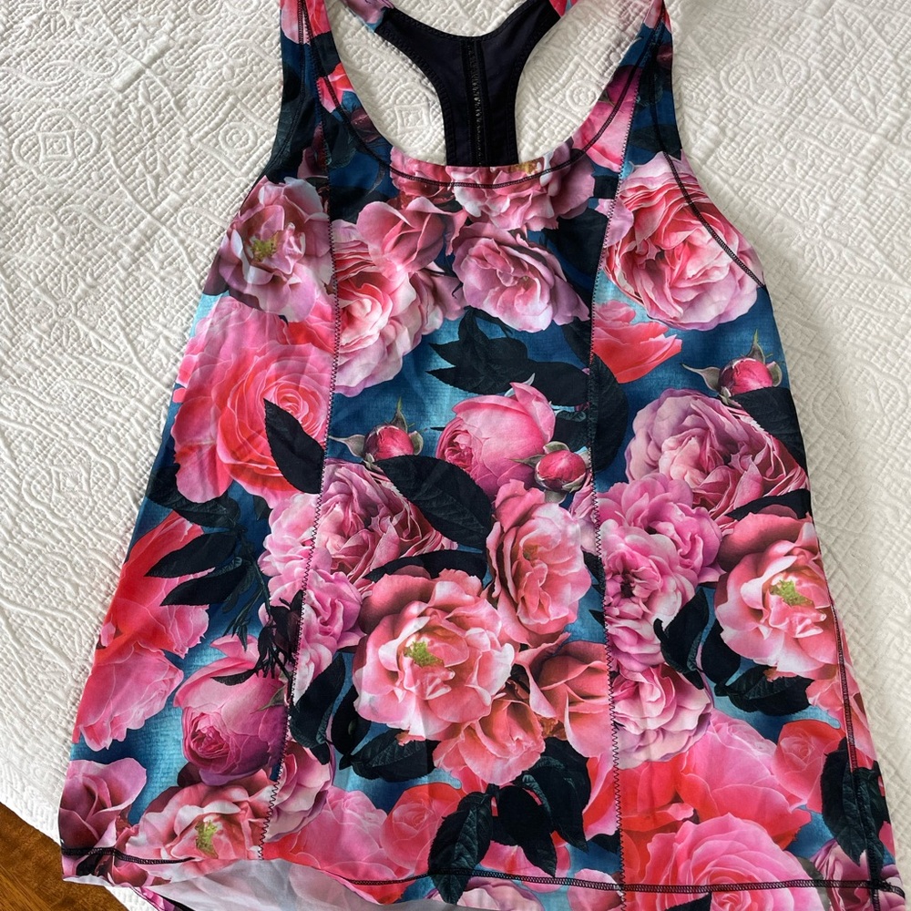 Lululemon Athletica Blue Racerback Tank Top